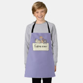 Customized Apron kids, Apron with Name エプロン (着用した状態)