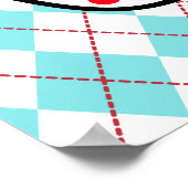 Customized Argyle Diner Sign Poster ポスター (角)