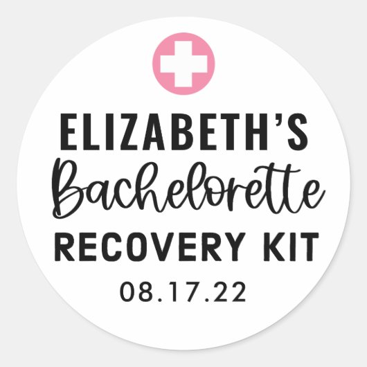 Customized Bachelorette Survival Kit ラウンドシール (正面)