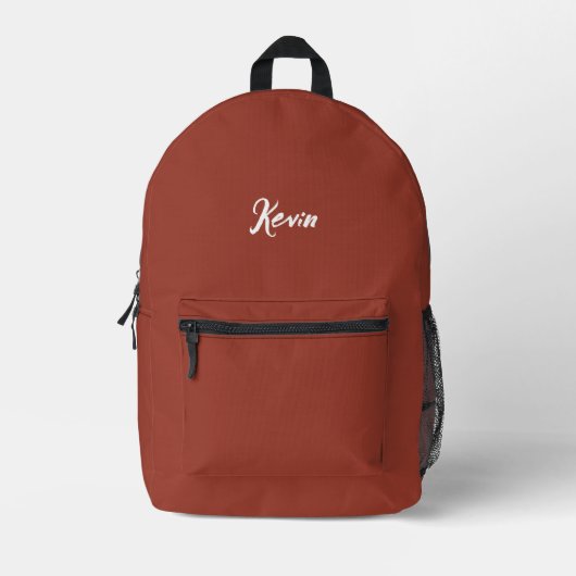 Customized backpack with initials of the name プリントバックパック (正面)