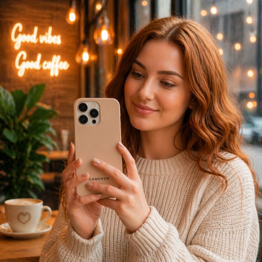 Customized Beige iPhone 16 Pro iPhoneケース