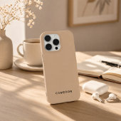 Customized Beige iPhone 16 Pro iPhoneケース