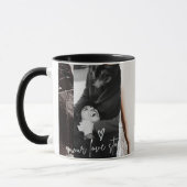 Customized black and white love boyfriend mug マグカップ (左)