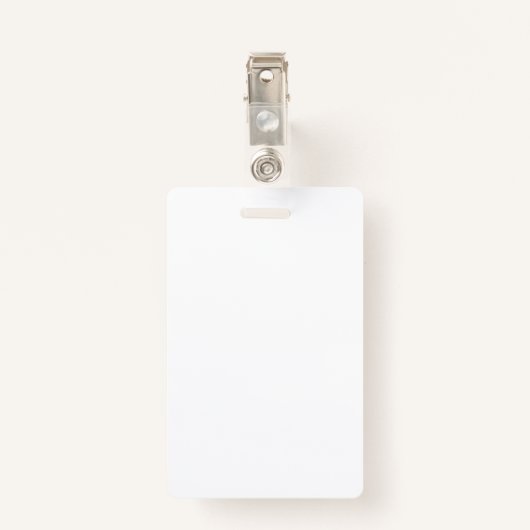 Customized black ID badge for teachers バッジ (裏面クリップ)