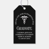 Customized Black Medical School Graduation Party ギフトタグ (正面)
