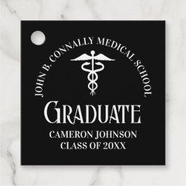 Customized Black Medical School Graduation Party フェイバータグ