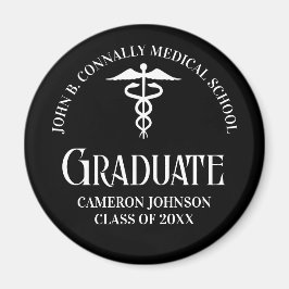 Customized Black Medical School Graduation Party マグネット