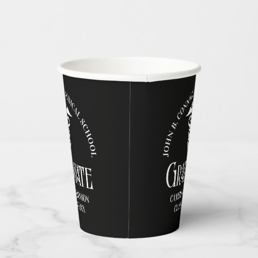 Customized Black Medical School Graduation Party 紙コップ (右)
