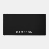 Customized Black & Monogram | Elegant Design デスクマット (正面)