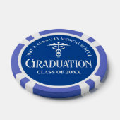 Customized Blue Medical School Graduation Party ポーカーチップ (シングル)