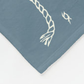 Customized Blue White Rope Knot Monogram Soft Warm フリースブランケット (角)