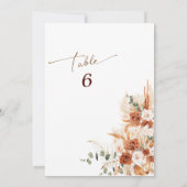 Customized Bohemian earthy red clay wedding table  招待状 (裏面)