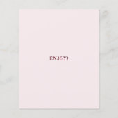 Customized Boho Floral Find The Guest Bingo Game チラシ (裏面)