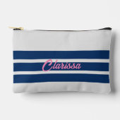 Customized canvas accessory bag - Customized strip アクセサリーポーチ (正面)