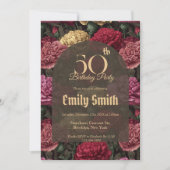 Customized Carnation Charm 5Th Birthday 招待状 (正面)