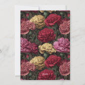 Customized Carnation Charm 5Th Birthday 招待状 (裏面)