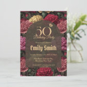 Customized Carnation Charm 5Th Birthday 招待状 (スタンド正面)