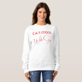 Customized Cat Mom Red Script Funny Pet Lover スウェットシャツ (正面フル)