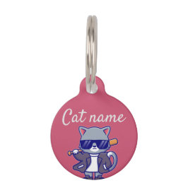 customized cat name and lost details black Cat ペット　ネームタグ
