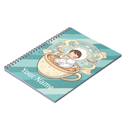 Customized Cat Notebook Journal for Student Writer ノートブック (左側)