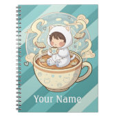 Customized Cat Notebook Journal for Student Writer ノートブック (正面)