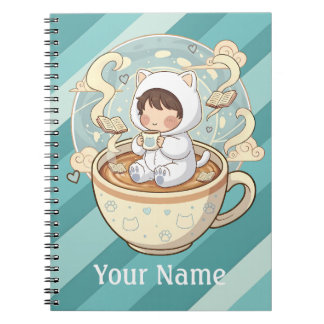Customized Cat Notebook Journal for Student Writer ノートブック