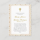 Customized Catholic Wedding Prayer Card プレイスカード (裏面)