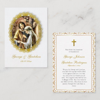 Customized Catholic Wedding Prayer Card プレイスカード