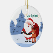 Customized Christmas Ornament with Santa セラミックオーナメント (右)