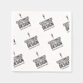 Customized Company Branded Custom Minimalist スタンダードカクテルナプキン (正面)