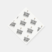 Customized Company Branded Custom Minimalist スタンダードカクテルナプキン (角)