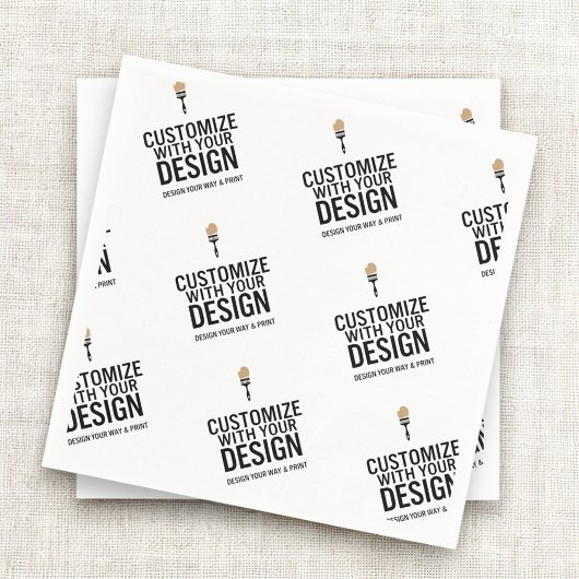 Customized Company Branded Custom Minimalist スタンダードカクテルナプキン