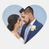 Customized Couple Wedding Photo ハートシール (正面)