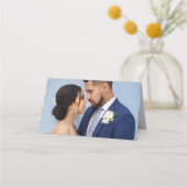 Customized Couple Wedding Photo プレイスカード (正面)