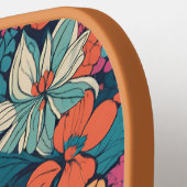 Customized Cute Floral Dark Flowers ピックルボールラケット (左詳細)