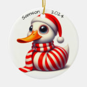 Customized Duck Christmas Ornament セラミックオーナメント (正面)
