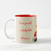 Customized Ducky Christmas Mug ツートーンマグカップ (左)