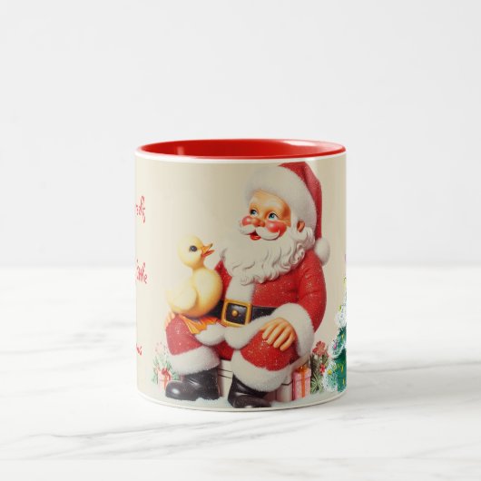 Customized Ducky Christmas Mug ツートーンマグカップ (中央)