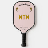 Customized Elegant Cute Pink Pickleball Mom Gift ピックルボールラケット (裏面)