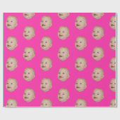 Customized Face 1st 10th 20th 30th Birthday Party ラッピングペーパー (フラット)