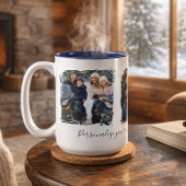 Customized Family 3 Photo Collage Gift Mug ツートーンマグカップ