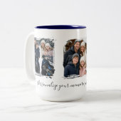 Customized Family 3 Photo Collage Gift Mug ツートーンマグカップ (正面左)
