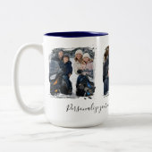 Customized Family 3 Photo Collage Gift Mug ツートーンマグカップ (左)