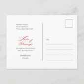 Customized Family Name 1 Photo Year Elegant Script シーズンポストカード (裏面)