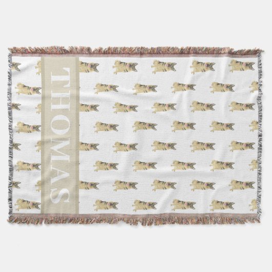 Customized German Shepherd スローブランケット (正面)