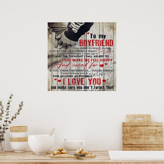 Customized Gift To My Husband, Home Decor ポスター (キッチン)