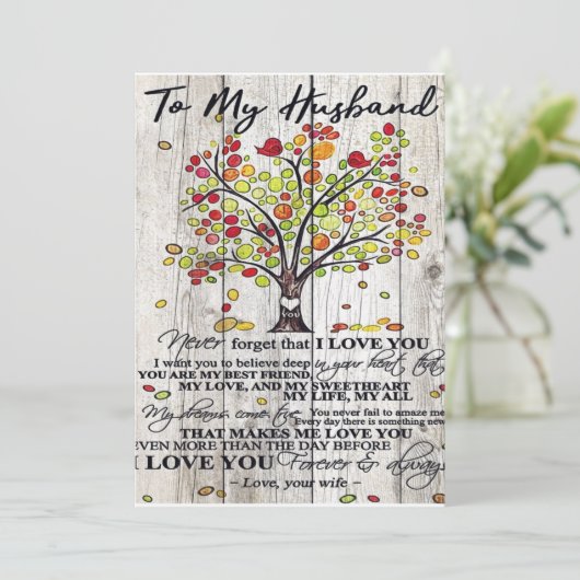 Customized Gift, To My Husband Letter シーズンカード (スタンド正面)