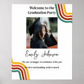 Customized Graduation Party Poster Boho ポスター (正面)