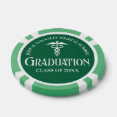Customized Green Medical School Graduation Party ポーカーチップ (シングル)