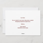 Customized Happy Thanksgiving Autumn Leaf Business シーズンカード (裏面)